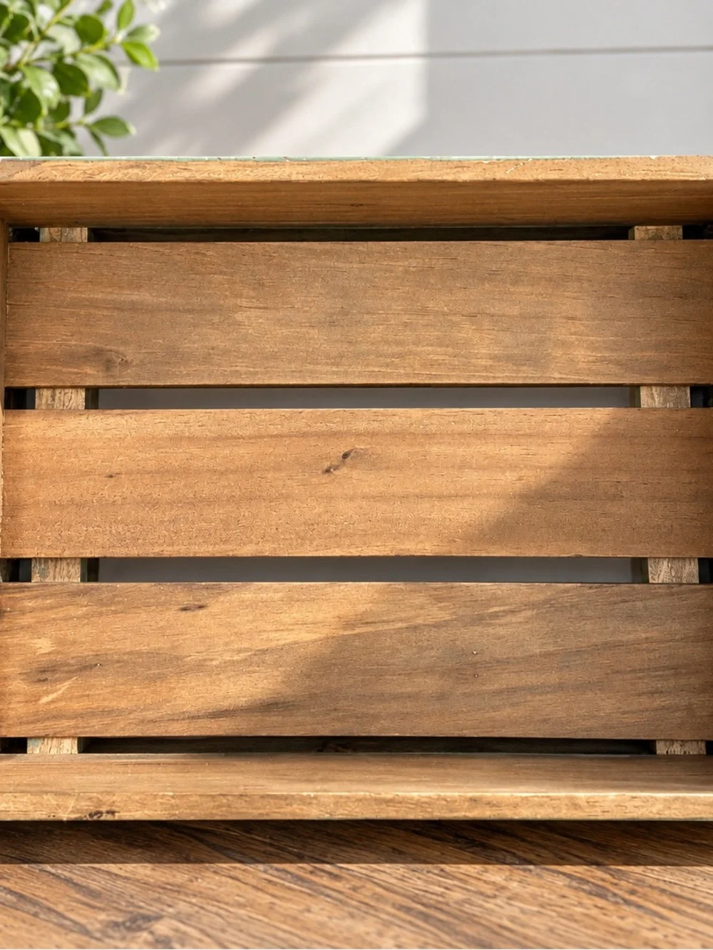 🍂 Thankful • Grateful • Blessed Rustic Wooden Crate